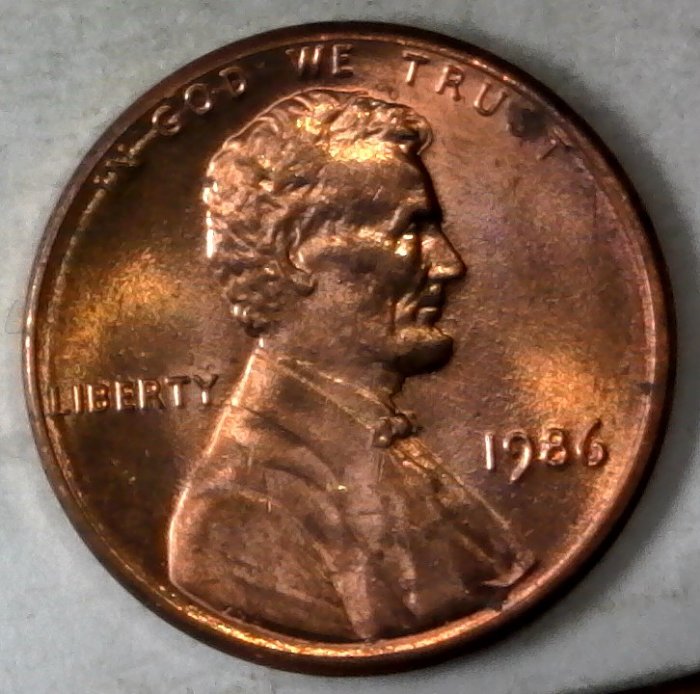 1986-P-Lincoln-Memorial-Cent-With-Nice-Rim-To-Rim-Die-Crack-Found-CRH!